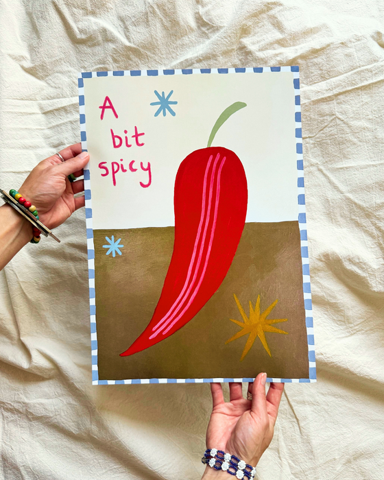 'A Bit Spicy' Paper Print