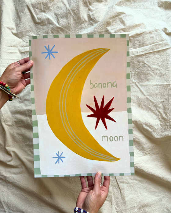 'Banana Moon' Paper Print